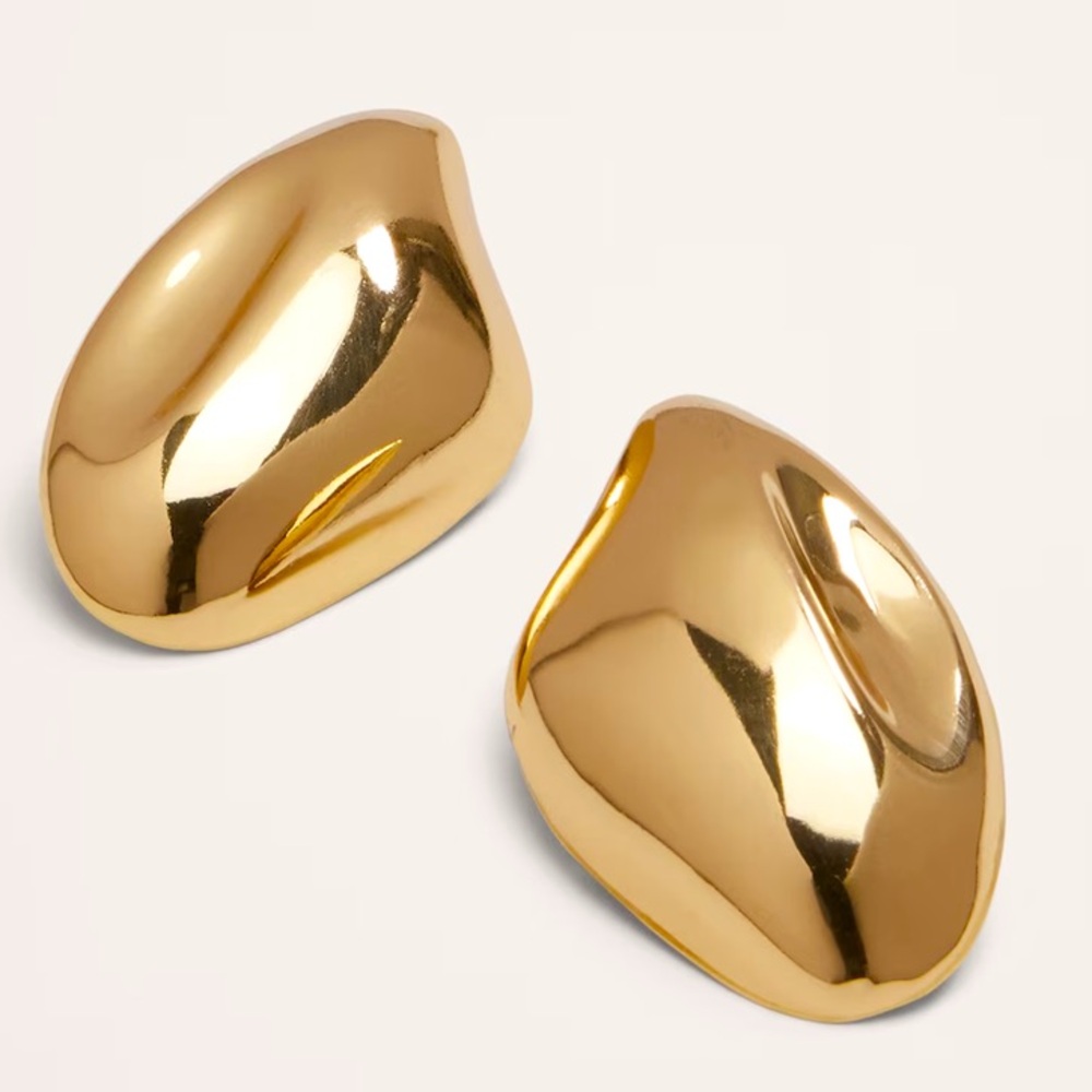 NWT BANANA REPUBLIC SCULPTURAL FORMS EARRINGS BY AUREUS +‎ ARGENT - Picture 4 of 4